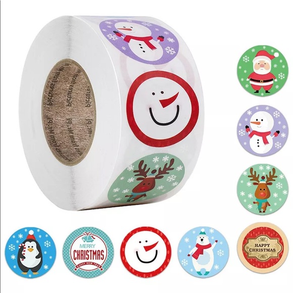 500 PCs/Roll Christmas Thank you sticker label - Picture 4 of 4